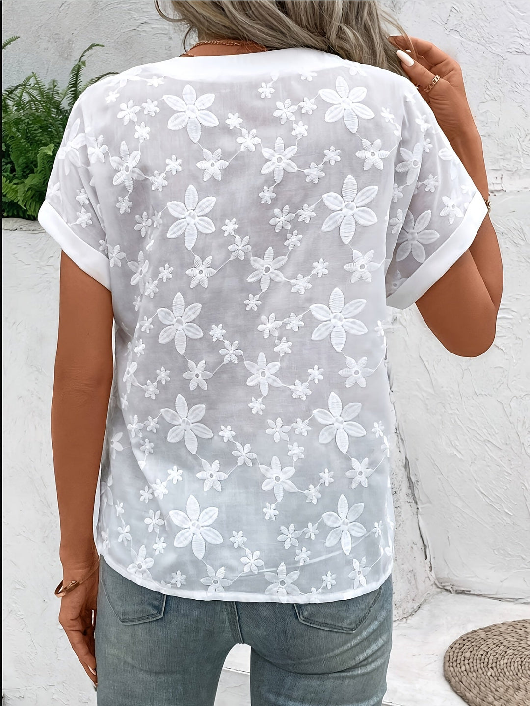 Luna™ - Lysende Hvid Bluse med Stil