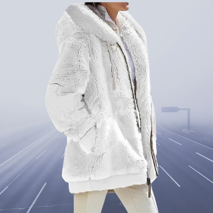 Frida™ - Blød Faux Fur Hættejakke