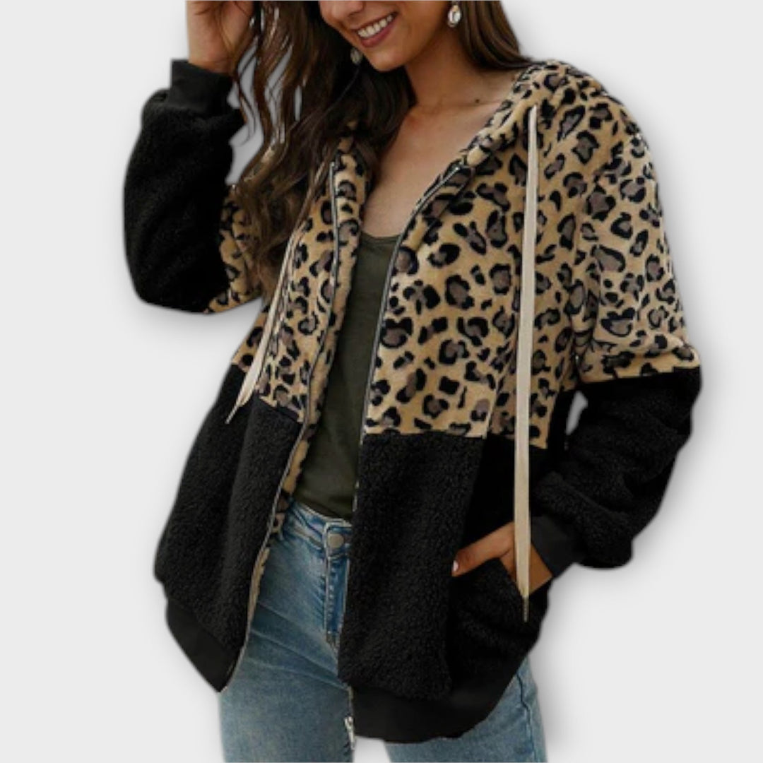 Mernelle™ - Blød fleecepullover med leoparddesign