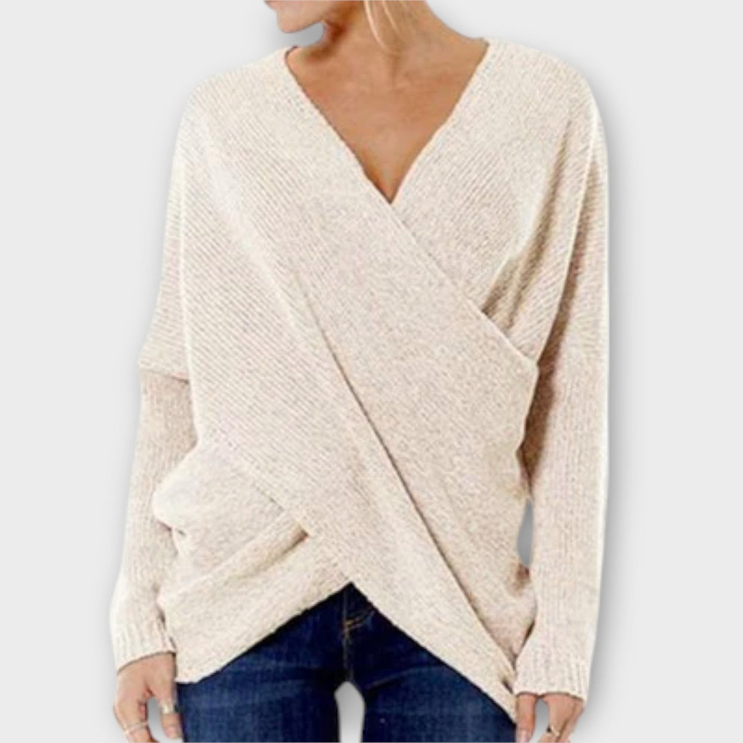 Aida™ - Elegant pullover med krydsdesign